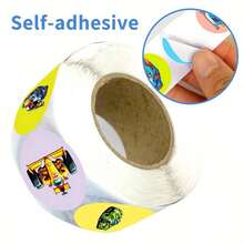 500pcs/Roll Cartoon Race Car Stickers - Personalized Fashion Stickers, Suitable For Scrapbooking, Cups, Laptops And Cars - High-Definition Printed Surface Coating, Easy To Apply - Personalized And DIY Craft