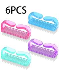 Set da 4/6/8/16 spazzole per unghie con impugnatura, spazzole per mani e unghie, kit per la pulizia e lo scrubbing di unghie e piedi, per uomo e donna