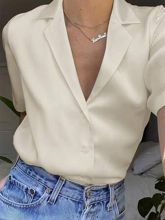 Damen Mode Lässig vielseitige locker sitzende Arbeitskleidung Bluse