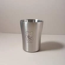Botella de agua de acero inoxidable 304 de doble pared de 100ml/300ml con diseño de oso, tigre, dinosaurio de dibujos animados, taza para bebé, vajilla para el hogar y padres e hijos