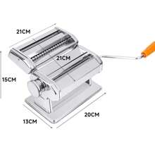 Nudelmaschine Pasta Maker Manuelle aus Edelstahl Frische Maschine 9 Stufen einstellbar Cutter mit Klemme für Spaghetti Nudeln Lasagne
