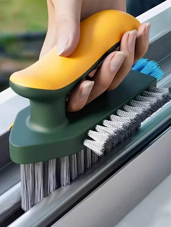 1pc Multifunctional Cleaning Brush, 3-In-1 Grout & Corner Brush, Handheld Bathroom & Floor Cleaner