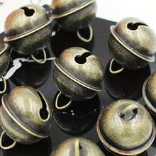 20/50 Pieces - 1-Inch Electroplated Antique Bronze/Candy Color Christmas Bells, One-Shape Bells, Iron Pet Bells Collar Accessories, DIY Decorations, Pet Cat And Dog Pendant Christmas Tree Handmade Ornaments, Candy Color Bells DIY Jewelry Key Chain - Multicolor - View 7