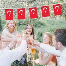 Turkey Flag, (Hand Waved Flag) Turkey Mini Flag, Holiday Event Flag Conference Room . Classroom . Garden . Holiday Grand Opening Bar Sports Club Decoration (Turkey)