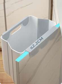 Papelera plegable de 6 L/10 L con soporte de pared, contenedor para bolsa de basura, de plástico, colgante, para cocina, baño, camping, autocaravana, hogar, coche, de gran capacidad, fácil de limpiar