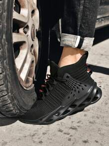 Nuevos zapatos de seguridad para hombres, zapatos de trabajo antiaplastatamiento, botas de hombre antitachuelas para exteriores, zapatos con punta de acero de protección ligera