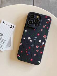 Retro Floral Pattern Phone Case, Compatible With IPhone 13/15/16 & Galaxy Cases Waterproof Shockproof Anti-Fall Scratch Resistant,International Version, Not The Domestic Version - Multicolor - View 4
