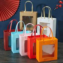 1 Stück Premium Geschenkbox mit klarem Fenster, Andenken Verpackungsbox für Geburtstagspräsente