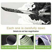 超大武士刀橡胶防滑鼠标垫，可水洗游戏桌垫，大尺寸键盘垫，礼品鼠标垫，桌面保护垫，学习垫，多种尺寸可选，笔记本电脑垫，返校季游戏鼠标垫，办公桌配件，办公用品，办公桌配件，鼠标垫，桌面鼠标垫 - 武士刀 - 查看 11
