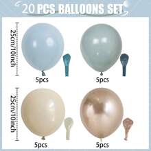 20 pezzi/40 pezzi di palloncini blu-grigi e dorati da 10 pollici, adatti per festa di nascità, festa della sposa, compleanno, decorazione matrimonio