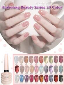 2026春夏新款流行果冻冰透明裸色凝胶指甲油套装，适合美甲沙龙和DIY，情人节女士礼物 - 彩色 - 查看 40