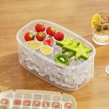 1pc Ice Cube Mould 8/28/56 Grids Ice Cube Tray With Lid With Ice Scoop And Storage Box Summer Home Kitchen Essential Ice Maker