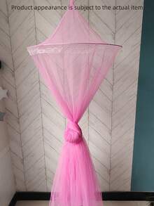 1pc White Bed Canopy With Hanging Hook - Universal Mosquito Net For Double/Queen Beds, Kids' Nursery & Master Bedroom Decor, 360° Insect Protection For Baby, Kids & Adults, Boho Wedding Canopy Curtains (Summer Bedding Accessories) - White - View 14