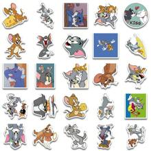 TOM AND JERRY. 50PCS Cartoon Cat And Mouse Stationery PVC Stickers For Phone Laptop Funny Graffiti Sticker Decal,School Supplies,Back To School