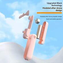 Mini ventilateur portable, rechargeable USB 3 vitesses réglables, ventilateur à main pliable pour les cils pour les filles et les femmes, pour les voyages et l'extérieur