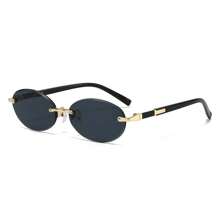 1 pièce Lunettes rectangulaires décoratives sans monture mode homme, accessoire essentiel de style rétro en matériau métallique de luxe, polyvalent et classique