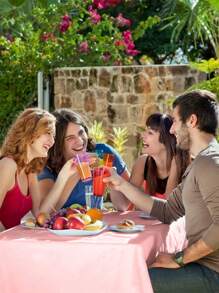 Solid Color Waterproof Oilproof Tablecloth For Birthday Party, Modern Style Dining Cloth, 4 Colors Table Cover Tablecloth Placemats Batch