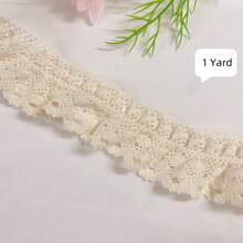 35,82 pulgadas de encaje vintage para manualidades DIY en ropa, bolsos, decoraciones de boda, costura y textiles para el hogar. - Multicolor - Ver 8