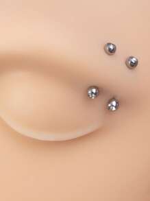 16g Eyebrow Rings Rook Earring Rook Piercing Jewelry Vertical Labret Lip Jewelry Pink Opal Stainless Steel Bridge Eyebrow Piercing Jewelry For Women Men Slivery Black Curved Barbell