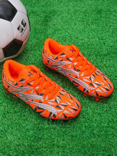1Pair Of Children's Soccer Shoes, Boys' Spiked Shoes, Sports Soccer Shoes, Children's Equipment, Boys' And Girls' Anti Slip Soccer Training Shoes