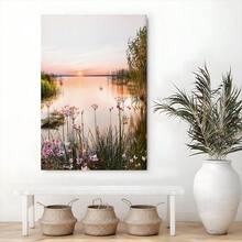 1pc Nature Wall Art, Wildflower Landscape Set (2) Framed Wall Art - Canvas Prints Poster, Ready To Hang - Home Decor, Ideal For Home, Office Wall Decor, Family Gift, Living Room Bedroom Wall Decor - Multicolor - View 4