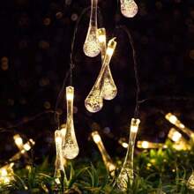 RTONTR 1Pc 5M 20 Water Droplet Lamp Solar Bubble Water Drop Light StringColor And Warm Color Birthday Outdoors Decoration Light String Party Scene Decoration With Fashionable Atmosphere And Light String Decoration For Home Decor Fireplace Bedroom Living Room Camping Decoration Gift Use