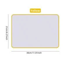 1 Pza Pizarra blanca de doble cara no magnética, pizarra blanca borrable y escribible, con bolígrafo, borrador, borde de 7 colores, tamaño A4 para dejar mensajes importantes en la oficina