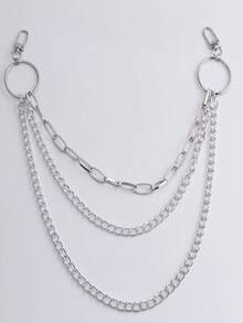 New Arrival Hot Selling Unique U-Shape Versatile Body Chain, Minimalist Multi-Layer Chain Belt - Silver - View 5