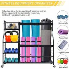 Golf Bags Storage Stand Golf Club Storage Rack Organiser For Golf Accories Extra Large Size With Wheels Golfing Equipment Rack For Garage Storage Shed Basement - Black - View 4
