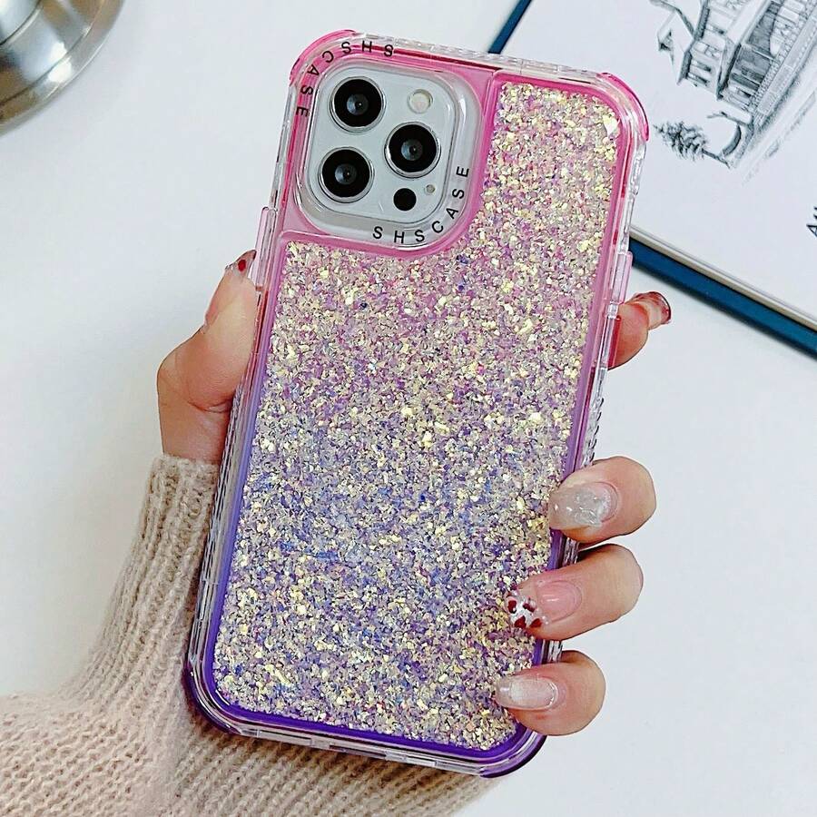 MZ005 CASE 3 IN 1 GLITTER COVERS 3 PIECES - Pink - View 1