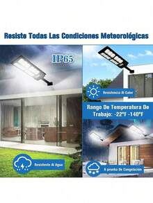 Lámparas Luz Solar Exterior Jardín Luminaria Led Solar 1 Pieza - Negro - Ver 5