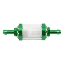 PowerMotor Accesorios de motocicleta de gasolina: Filtro de combustible de vidrio para pitbike minimoto de 125cc, 140cc, 150cc, 160cc, filtro de aceite de aleación de aluminio CNC de 8 mm para scooter, cafe racer, piezas de carreras Gy6