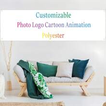 1pc2d Can Be Customized Photo Logo Cartoon Animation Flag Banner Durable Machine Washable Metal Buckle Polyester Material Can Be DIY Drawing Multifunctional Background Universal For Many Festivals