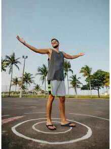 KuaiLu Men's Yoga Mat Leather Flip Flops With Arch Support Comfortable Cushion Walking Thong Sandals Slip On Indoor Outdoor