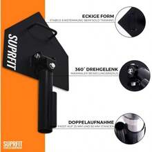 Landwine Landmine Core Trainer Fitn Equipment With 360 Rotation Radius For 25 Or 50 Mm Diameter Bars Steel TBar Row 90 Corner Fit Black - as pic - View 3