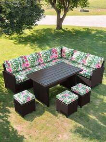 1pc Digital Print Elastic Stretch Milk Silk Sofa Slipcover, Dust-Proof And Easy To Clean, Suitable For All Seasons - Multicolor - View 1