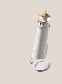 1Pc Moonlight Lighthouse Projectielamp, Sfeer Nachtlampje, Bluetooth Speaker Creatieve Muziek Afstandsbediening Menselijke Sensor Ornament Kleine Tafellamp, Verstelbare Volume Luidspreker, Woondecoratie, Slaapkamerdecoratie, Cadeau