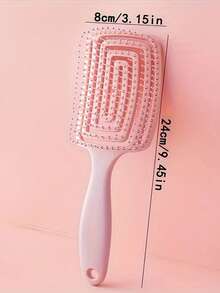 1pc Dual Use Hollow Comb, Suitable For Wet And Dry Hair - Gentle Massage Design, ABS Plastic Handle, Fits All Hair Types, Reduces Tangles And Frizz, Improves Scalp Health, Ideal Gift, Household Essential, Daily Use, Convenient For Travel - Multicolor - View 10