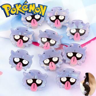 pocket monsters 5/10个装 宝可梦发夹 女士卡通皮卡丘发夹 时尚发夹 女士优雅头饰 发饰