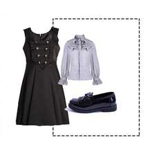 Girls Black No Sleeve Swing Dress Kids Princess A Line Long Dress Party