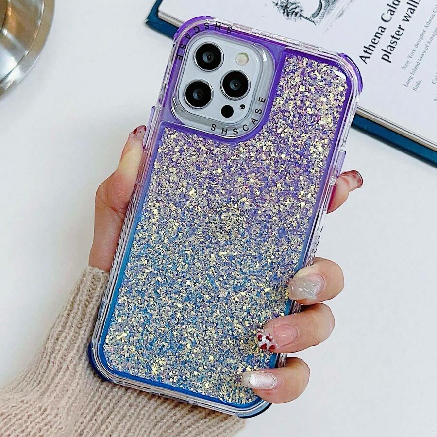 MZ005 CASE 3 IN 1 GLITTER COVERS 3 PIECES - Purple - View 1