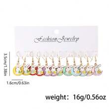 6 Pairs Cute Rabbit Pendant Metal Jewelry Earrings, Enamel Rabbit Charm Drop Earrings, Suitable For Daily Wear, Perfect For Women Birthday/Holiday Gift