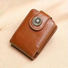 Fashion Mini Cosmetic Bag Portable Cosmetic Case With Mirror Lipstick Pack - màu đen - Xem 7