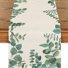 33x183cm 经典桉树叶桌布，适合春夏秋冬季节桉树桌旗，适用于节日厨房餐桌装饰、家庭聚会装饰 - 彩色 - 查看 68