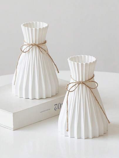 Moderne Plastic Vases European Flower Vase Tafel Centerpieces Flowers Pampas Grass Wedding Home ations Rattan Like Ceramic Look Unbreakable Simplicity Basket Arrangement Room Glass