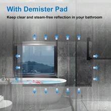 800x600 Bathroom Wall Mirror With LED Lightswith Demister Pad Touch Sensor IP44 Landscape Or Portrait - 800x600 - View 4