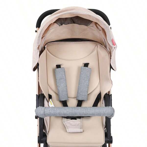 Protector de manos para cochecito de bebé, accesorio de cubierta protectora para valla del cochecito, de gasa de algodón puro, con broches a presión, valla protectora, paño babero, masticable, fácil de desarmar, fácil de limpiar.