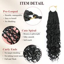8 Packs Goddess Box Braids 14 Inch Pre-Looped Bohemian Crochet Boho Box ...