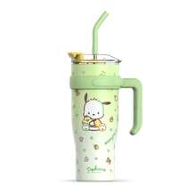 1 pezzo Bottiglia d'acqua isolata carina da 40 once/1,2 litri in acciaio inossidabile 304 con accessori in silicone, tazza da caffè e tumbler con motivo  rosa,  e Cinnamoroll, adatta per scuola, ufficio, infermieri e insegnanti, articoli autorizzati . Articoli per il ritorno a scuola
