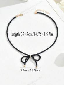 1 pièce Décoration de fausse perle, collier perlé (chaîne faite à la main coupée sur mesure, nombre variable de perles, taille variable de strass)